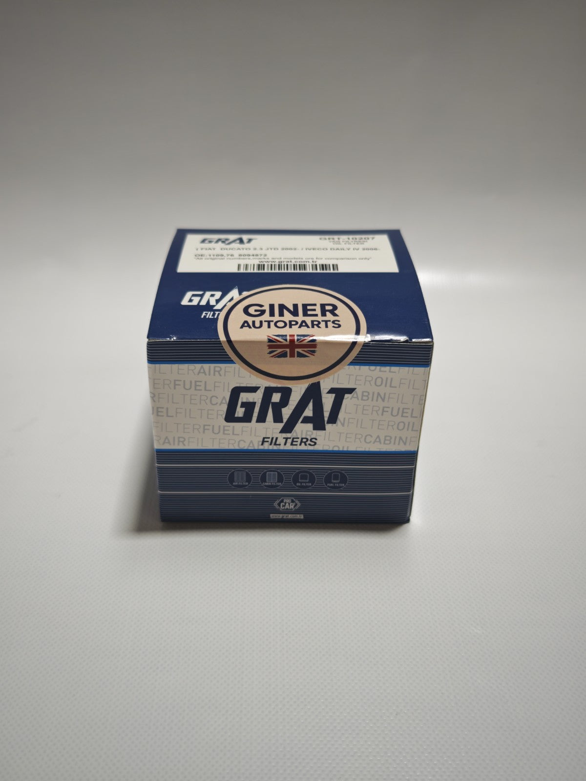 GRAT Oil Filter For FIAT DUCATO 244, 250 2.3D 2001 on 504091563 Quality