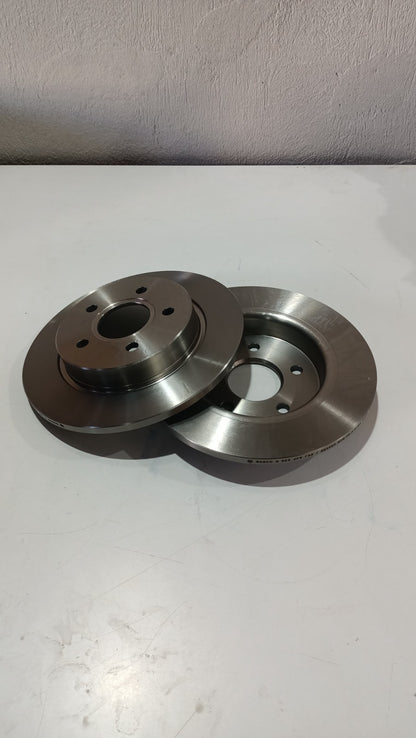 Bosch 2x Brake Discs Pair Solid Rear 271mm 0986479763 Set BV612A315BA 1704765
