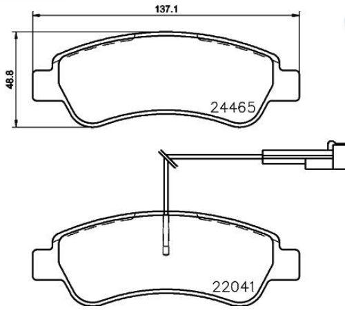 Brake Pads Set Rear 55621 MGA 1612434180 1614412180 1673603480 77366679 Quality
