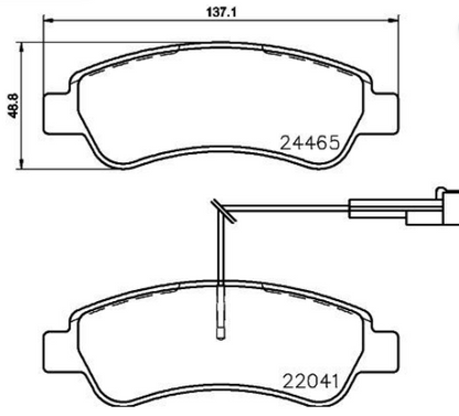 Brake Pads Set Rear 55621 MGA 1612434180 1614412180 1673603480 77366679 Quality