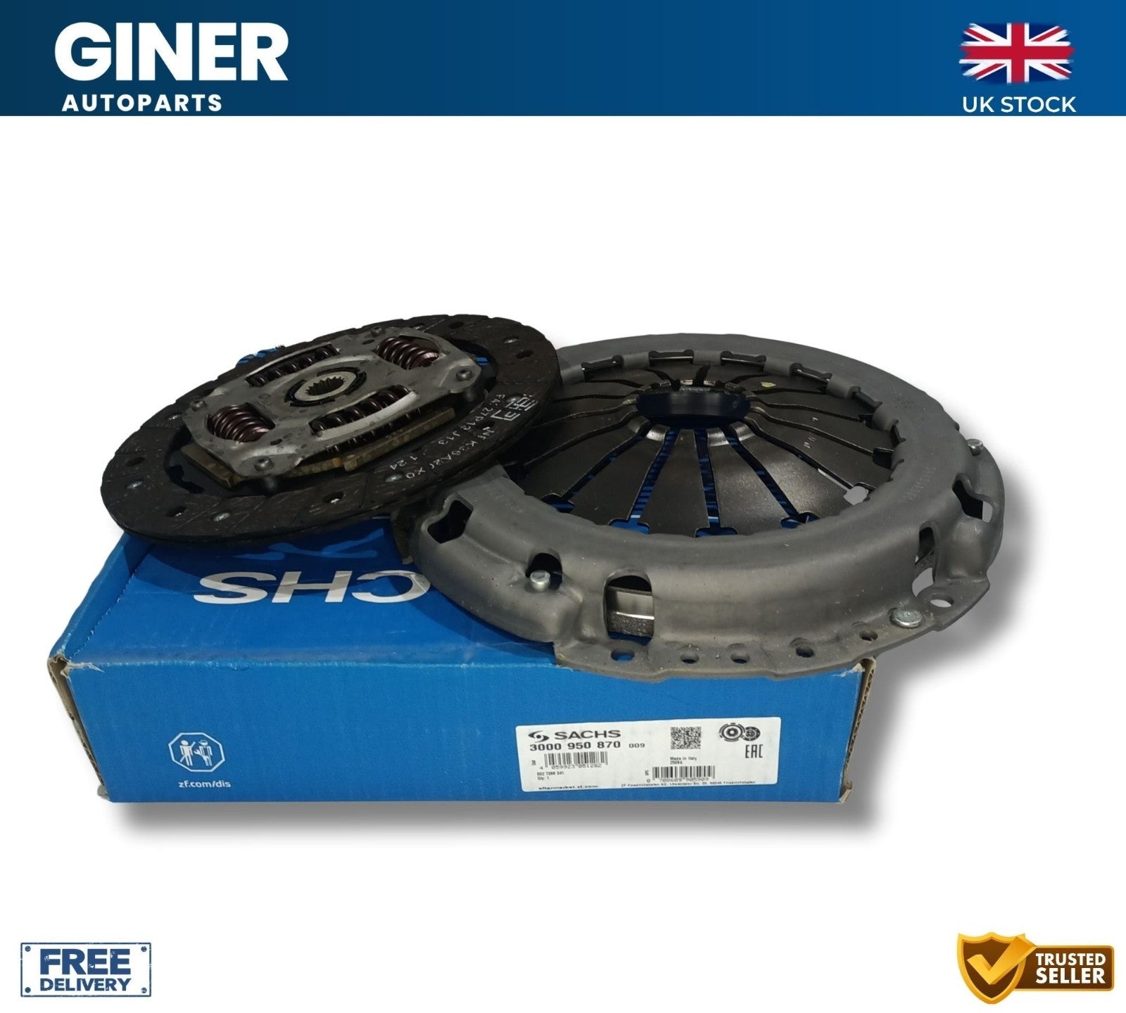 Clutch Kit For Ford Fiesta Mk7 1.0 2017+ On 6-Speed Manual Transmission 220mm