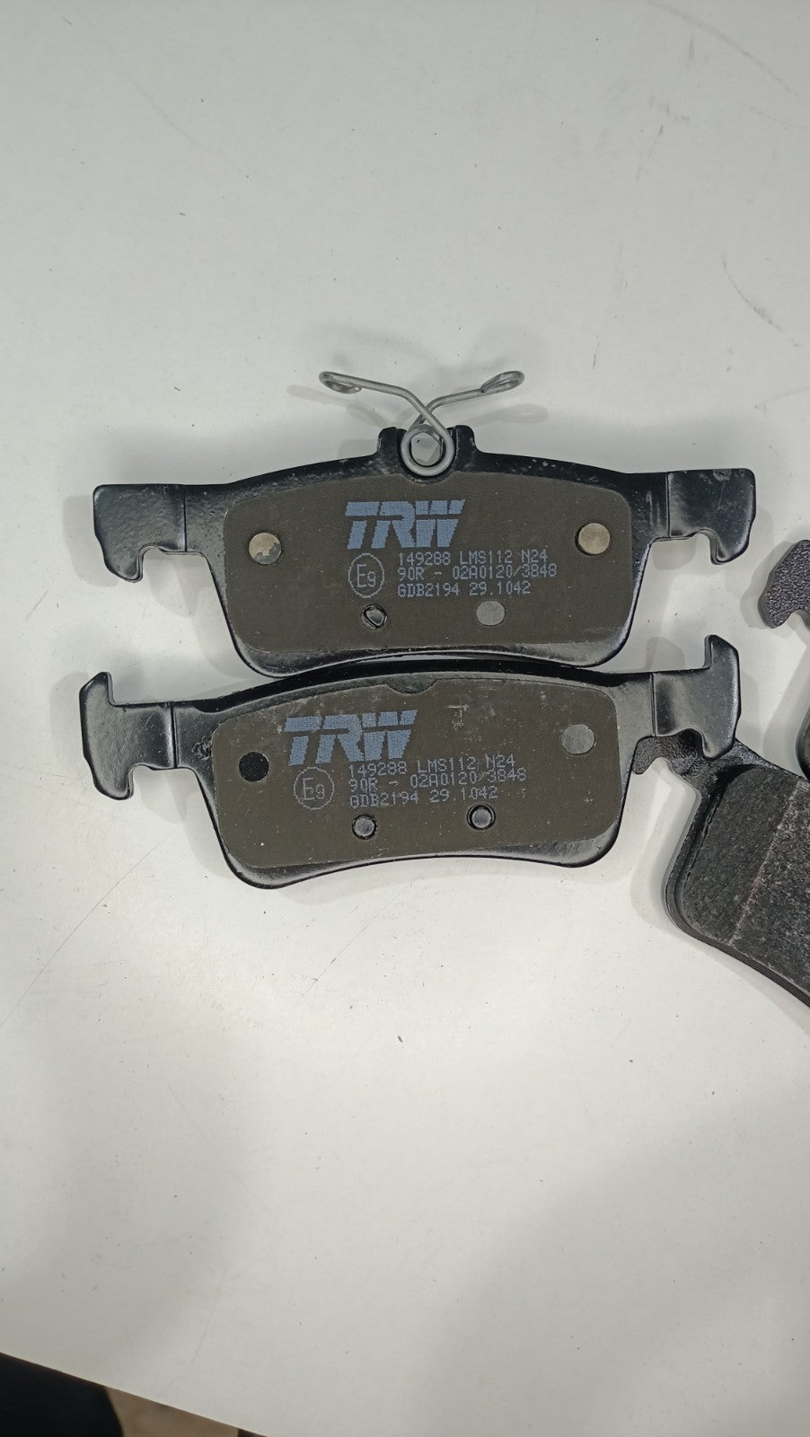 TRW Brake Pad Set Rear 42mm Height Braking Replacement For Ford Fiesta GDB2194