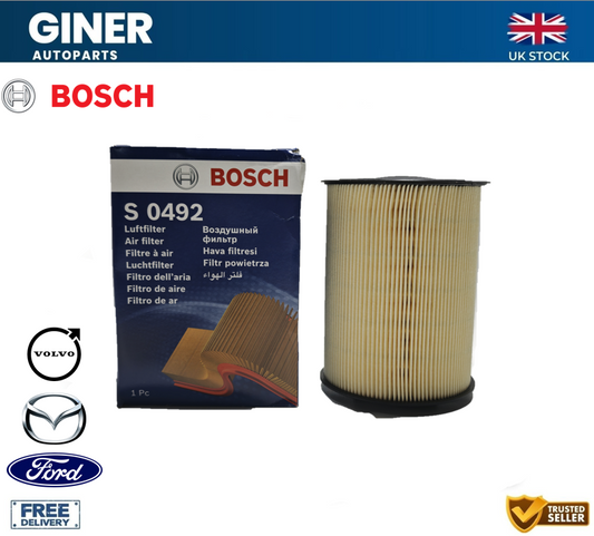 Bosch F026400492 Air Filter Fits Ford Focus C Max Kuga Transit Mazda 3 Volvo V40