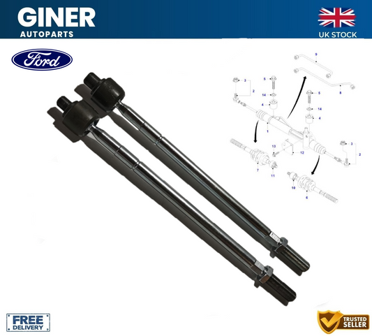 Tie Rod x 2 For Ford Transit Mk6 Mk7 2000 - 2014 YC153L519AA 6C113L519BA 1370710