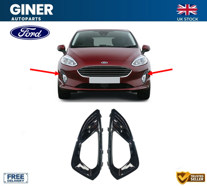 Bumper Left Rigt Fog Light Grille Frame Trim Ford Fiesta MK8 2143222 2143213