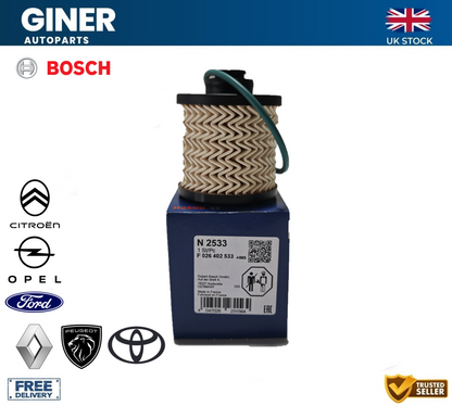 Bosch Fuel Filter F026402533 1643624980 9801366680 DS7Q9D410AA DS7Q9176AA N2533