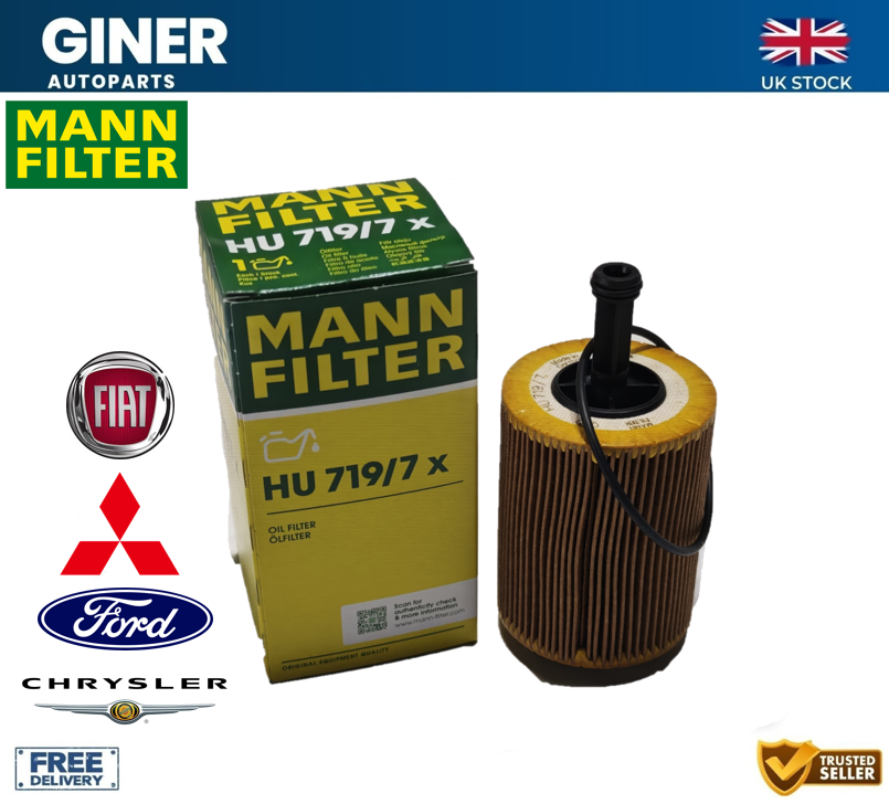 Mann Oil Filter HU719/7X 68001297AA K68001297AA 1118184 1250679 MN980125 Quality