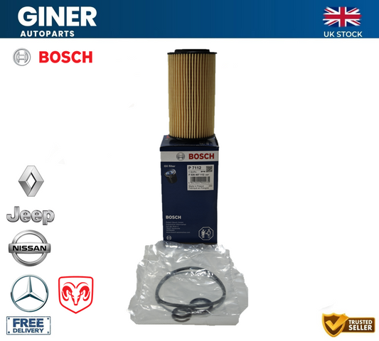 Oil Filter F026407112 Bosch 68091826AA 68091827AA K68091826AA K68091827AA P7112