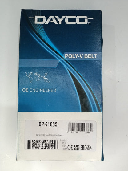 6 Rib Multi V Drive Belt 6PK1685 Dayco 078903137F 11287795601 5184647AB 1127235