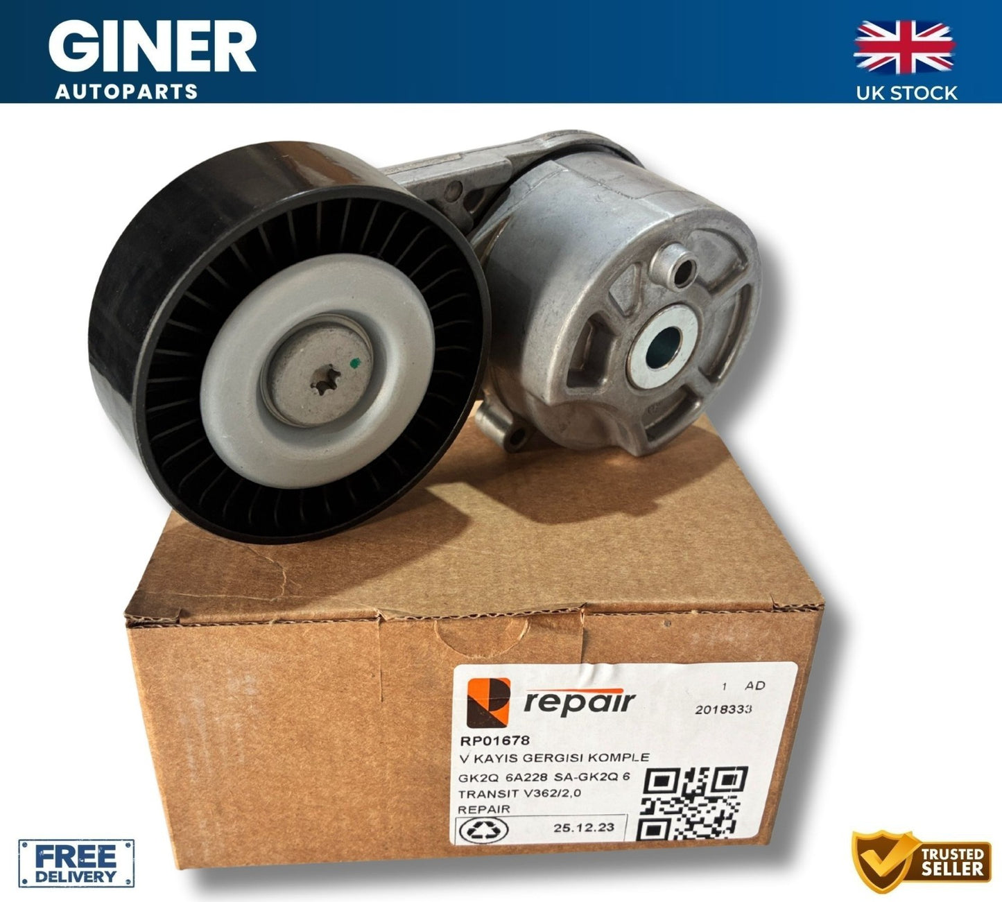 REPAIR Aux Belt Tensioner T39526 Drive V-Ribbed 2018333 2383344 GK2Q6A228AA New