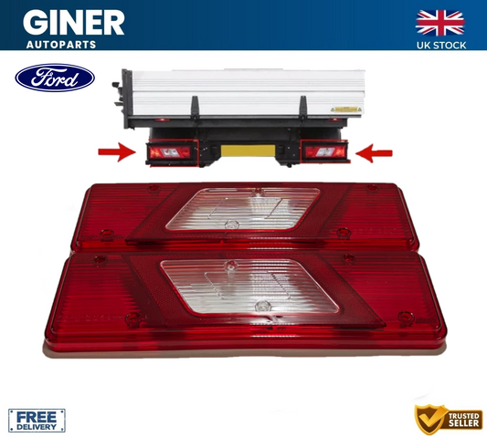 Rear Light Lamp Lens R & L For 2013+On Ford Transit Tipper MK8 1831334 + 1831256