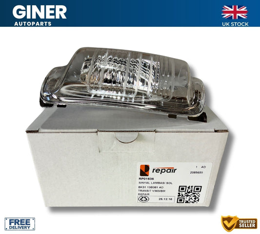 REPAIR Door Wing Mirror Indicator Lens Clear Left Side For Ford Transit MK8