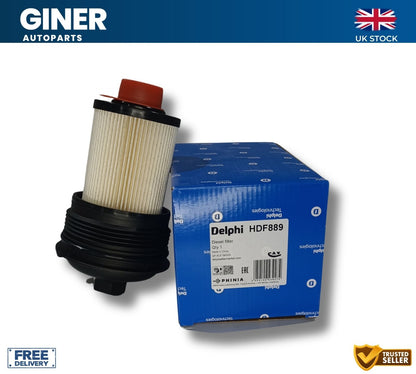 DELPHI Diesel Fuel Filter Ecoblue For Ford Transit Custom MK8 RWD FWD - HDF889