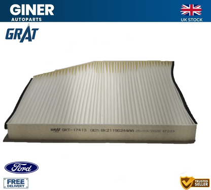 GRAT Pollen/Cabin Filter For FORD TRANSIT CUSTOM V362 TDCi 2.2D 2012+ 1839688