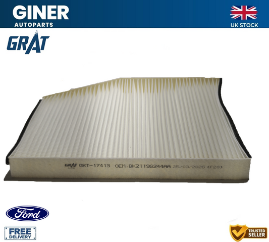 GRAT Pollen/Cabin Filter For FORD TRANSIT CUSTOM V362 TDCi 2.2D 2012+ 1839688
