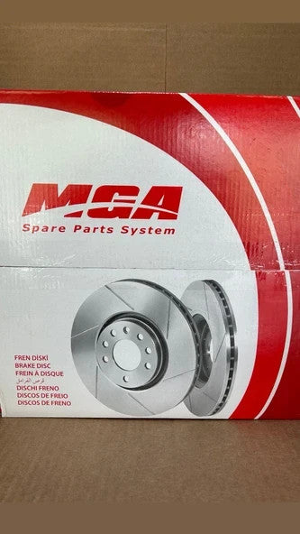 MGA 2x Brake Discs Pair Solid For RENAULT MASTER Mk3 2.3D Rear 2010 on 305mm Set