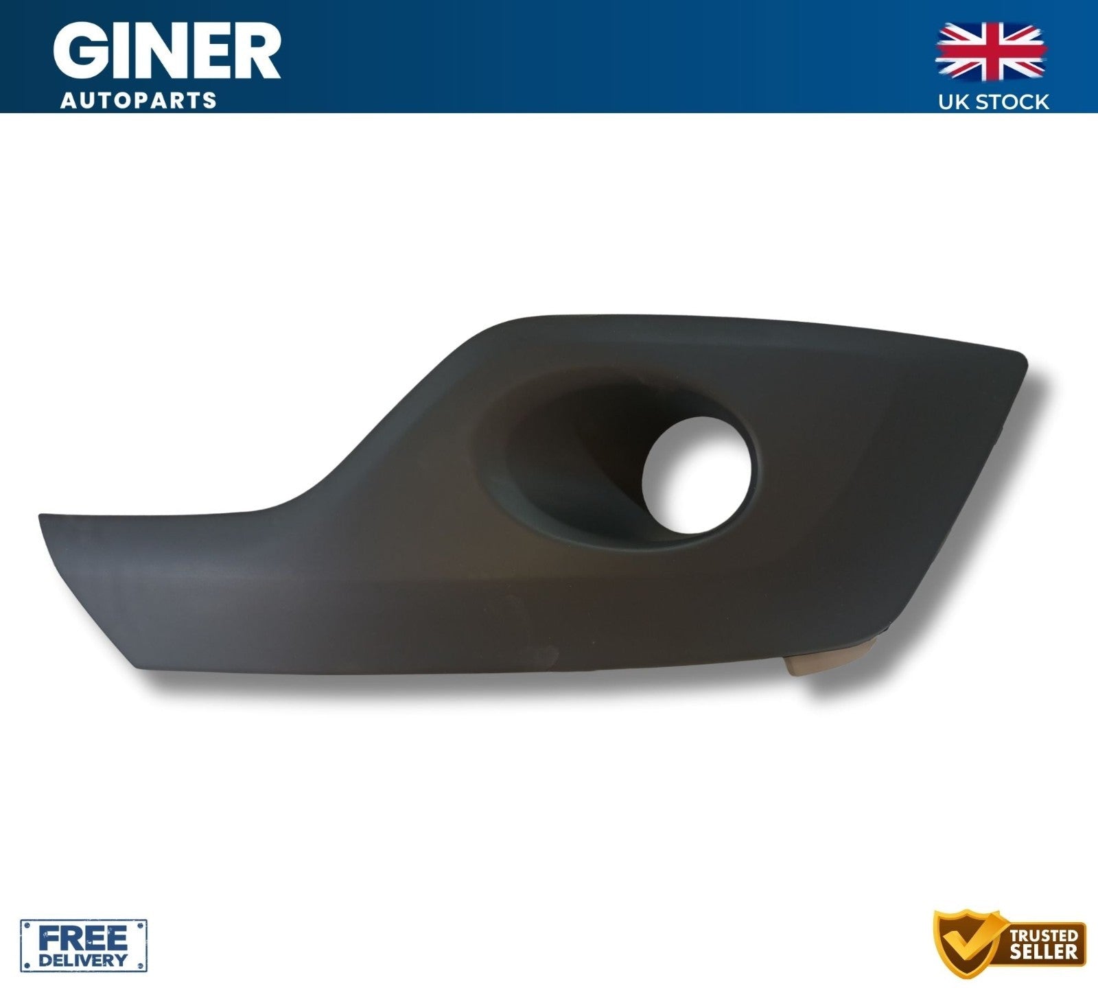 POLIPLAS Front Left Side Bumper Foglamp Grill For 12-18 Ford Transit Custom MK1