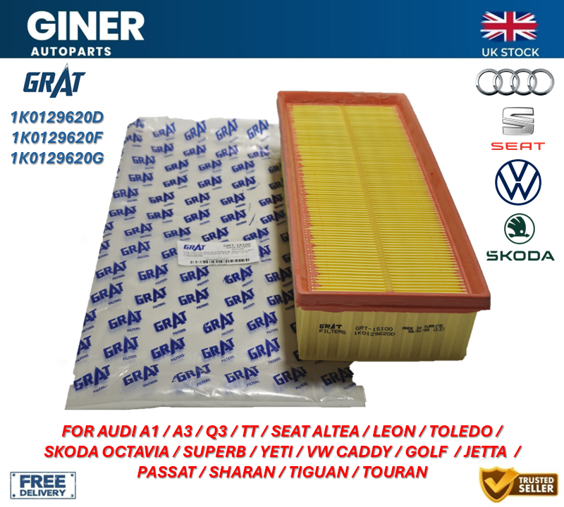 Air Filter 1K0129620D 1K0129620G 3C0129620A 3C0129620B S9404 Genuine Quality