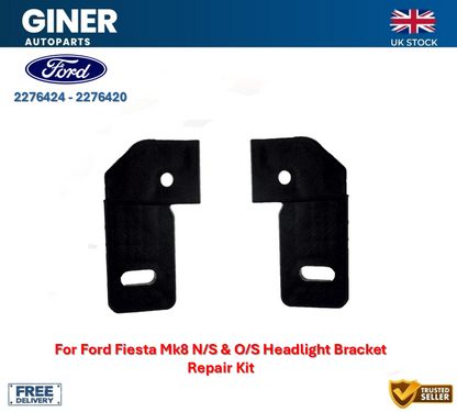 For Ford Fiesta Mk 8 Left & Right Headlight Bracket Repair Kit 2017-2023 2276420