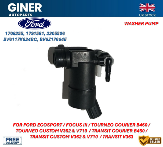 Washer Pump For FORD FOCUS 2010 to 2020 1708255 BV6117K624BB 1791581 2205506