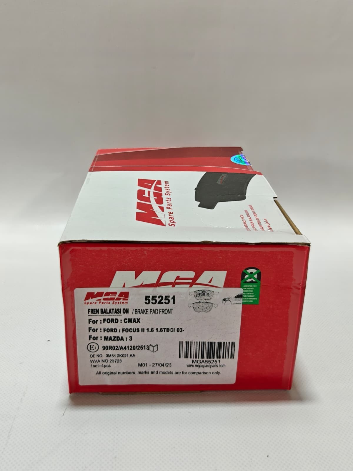Front Brake Pads Set For VOLVO V40 52, 526 12 To 19 30681739 30683554 30715023