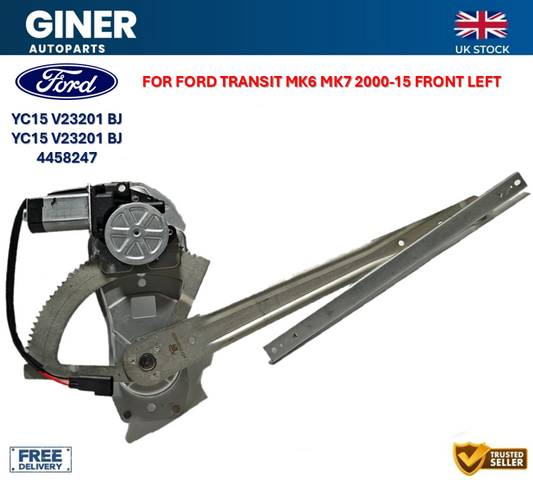 Window Regulator W/ Motor Front Left Diıver Side Ford Transit Mk6 Mk7 4458247