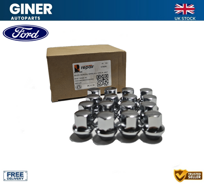 16 X Ford Wheel Nuts Alloy Fiesta MK5 MK6 MK7 MK8 M12 X 1.5 19MM Genuine Quality