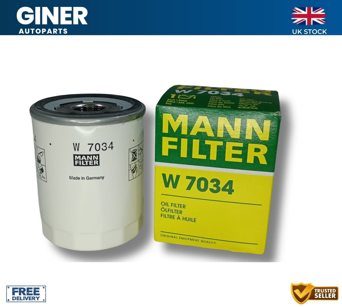 MANN Genuine Oil Filter Top Quality For Ford Transit Custom/V363 2.0 EcoBlue