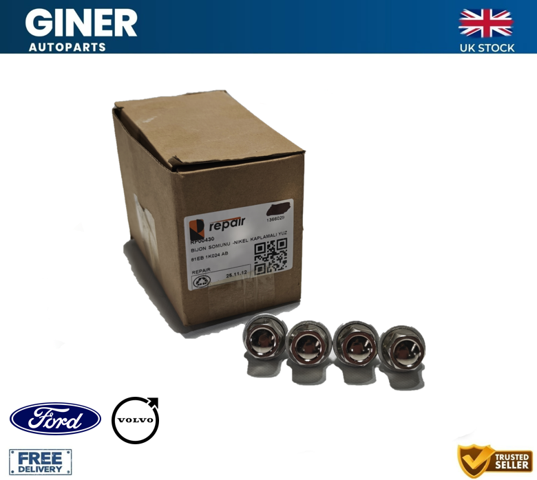 4x Alloy Wheel Nuts For Volvo C30 S40 V40 V50 Ford Fiesta Focus Genuine Quality