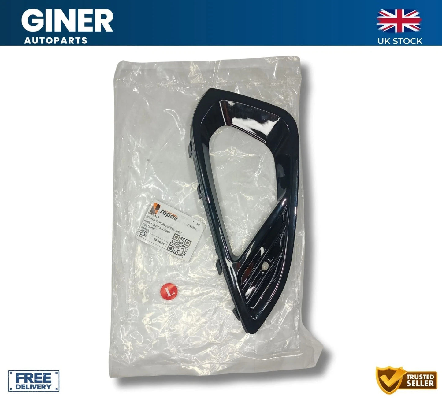 Bumper Left Rigt Fog Light Grille Frame Trim Ford Fiesta MK8 2143222 2143213