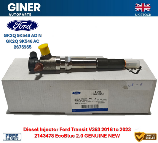 Diesel Injector Ford Transit V363 2016 to 2023 2143478 EcoBlue 2.0 GENUINE NEW