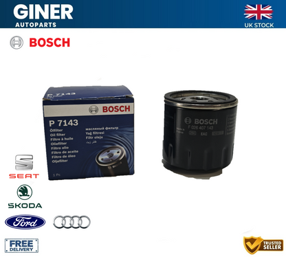 Bosch Oil Filter F026407143 04E115561AC 04E115561B 04E115561H 04E115561T 2621215