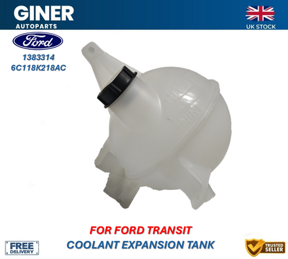 Radiator Header Coolant Bottle + Cap Tank For 2006-2014 Ford Transit MK7 1383314