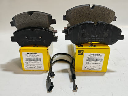 For Ford Transit Custom + Mk8 2.0 2.2 TDCI Front & Rear Brake Pads Wear Leads