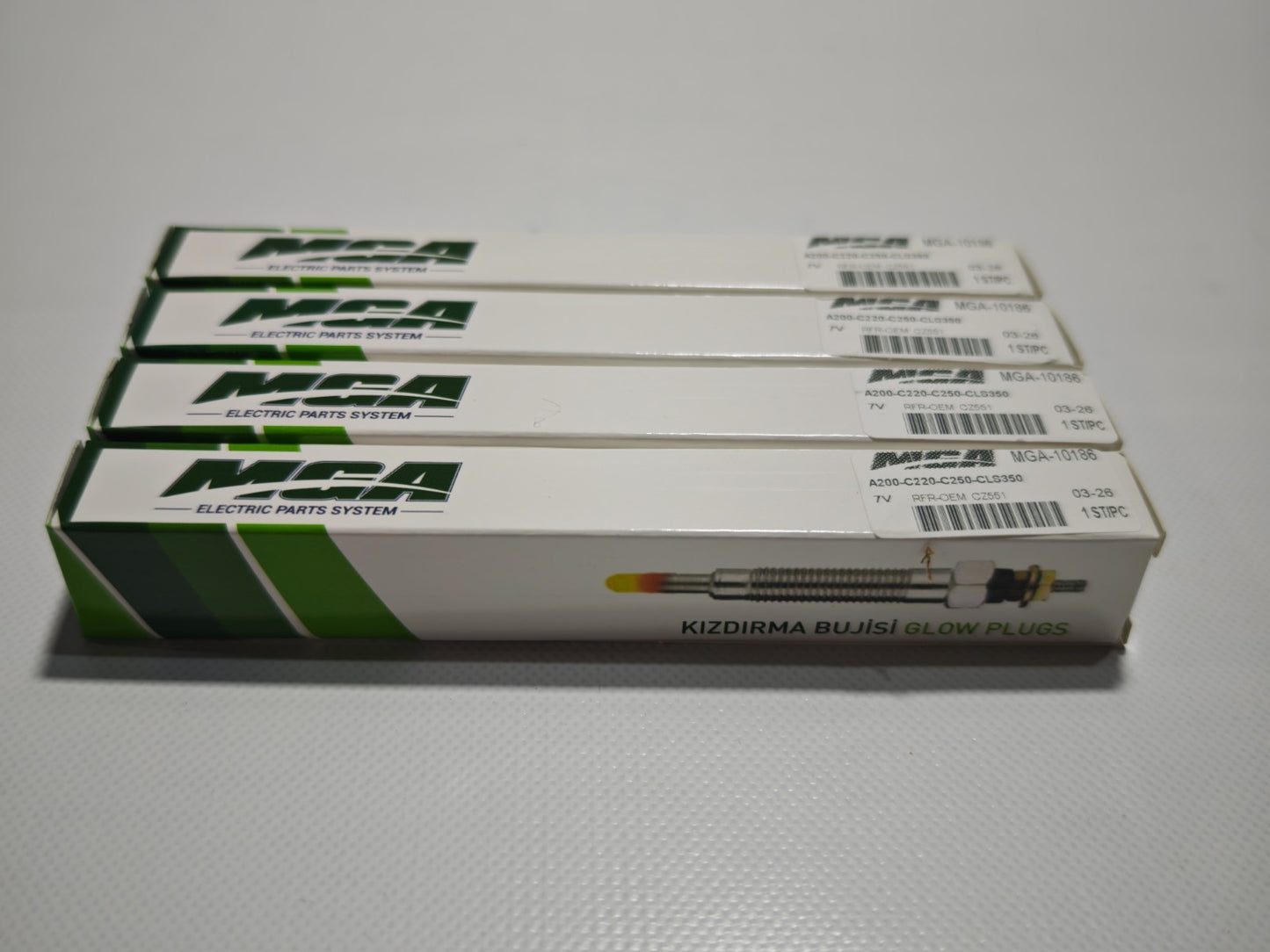 MGA Mercedes 4X Heater Glow Plugs A0011597301 A0011598001 0011597301 0011598001