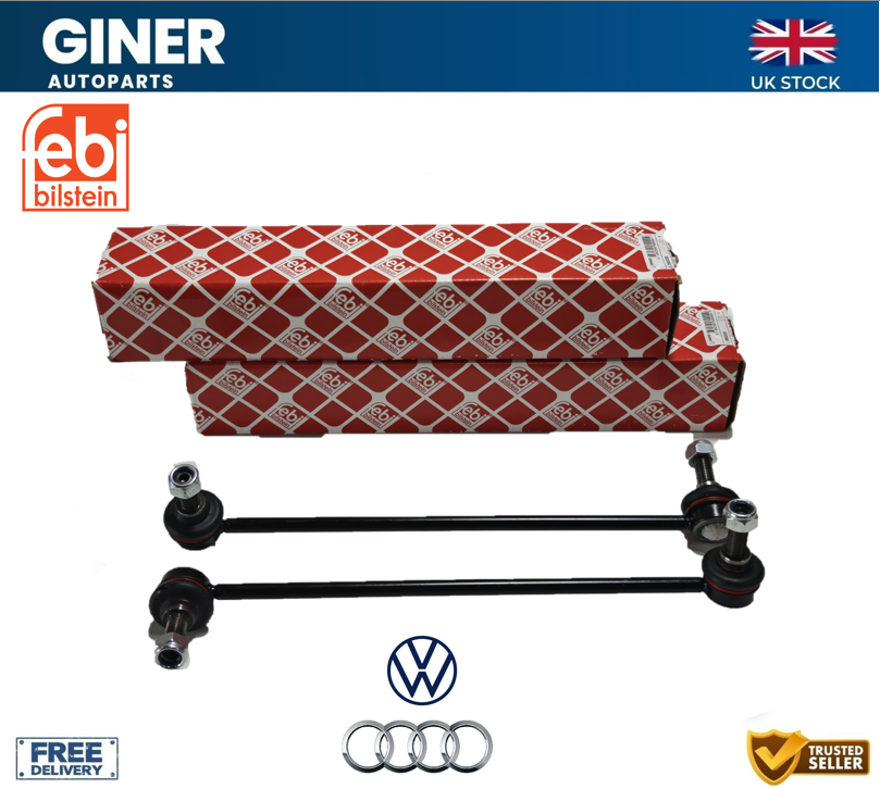 Febi 2x Golf Front Drop Link Anti Roll Fits VW Mk5 Mk6 Audi A3 1K0411315R 24122