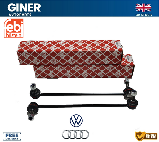 Febi 2x Golf Front Drop Link Anti Roll Fits VW Mk5 Mk6 Audi A3 1K0411315R 24122