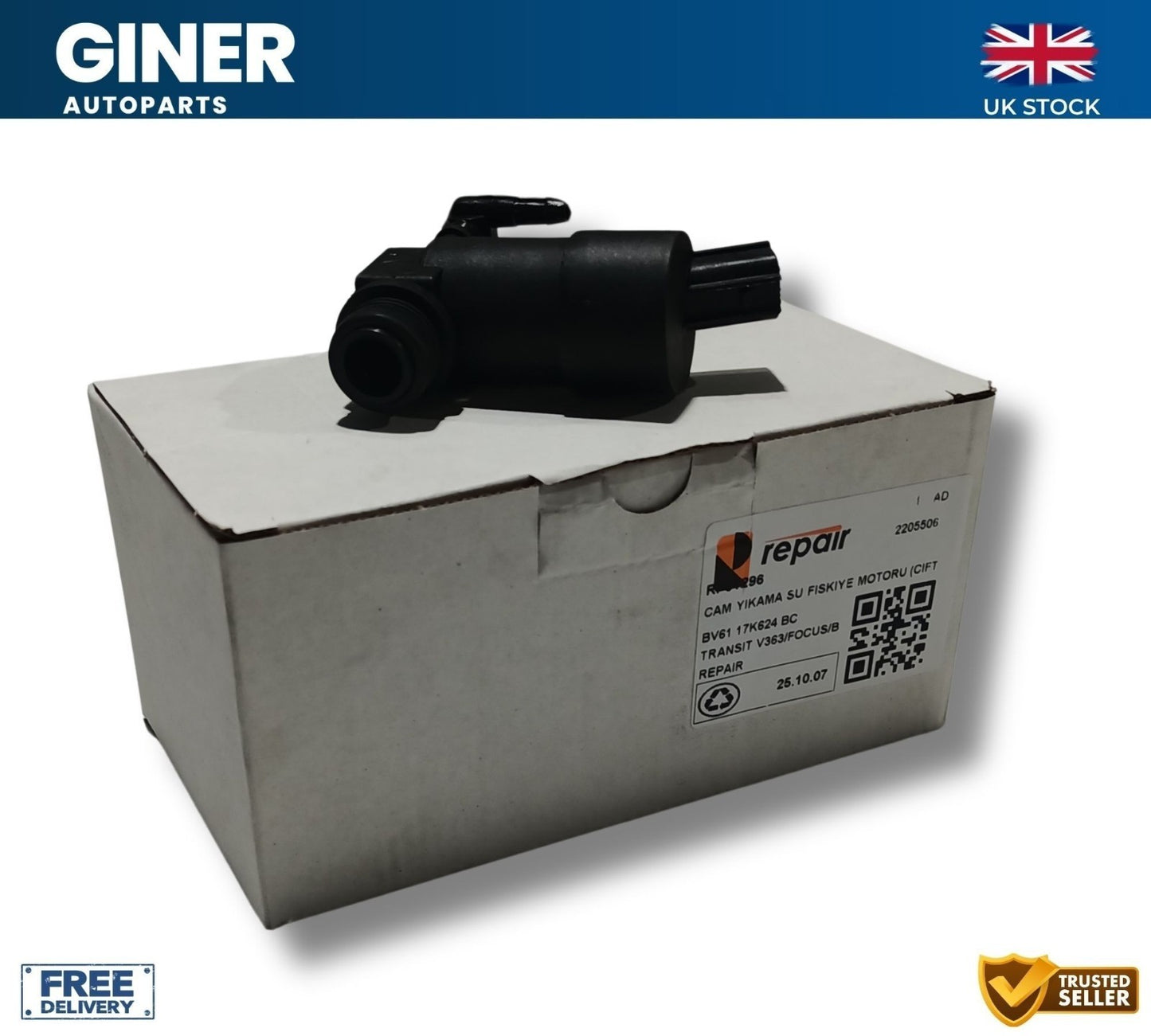 REPAIR Windscreen Washer Pump Motor For 2011-2018 Ford Focus Mk3 BV61-17K624-BB