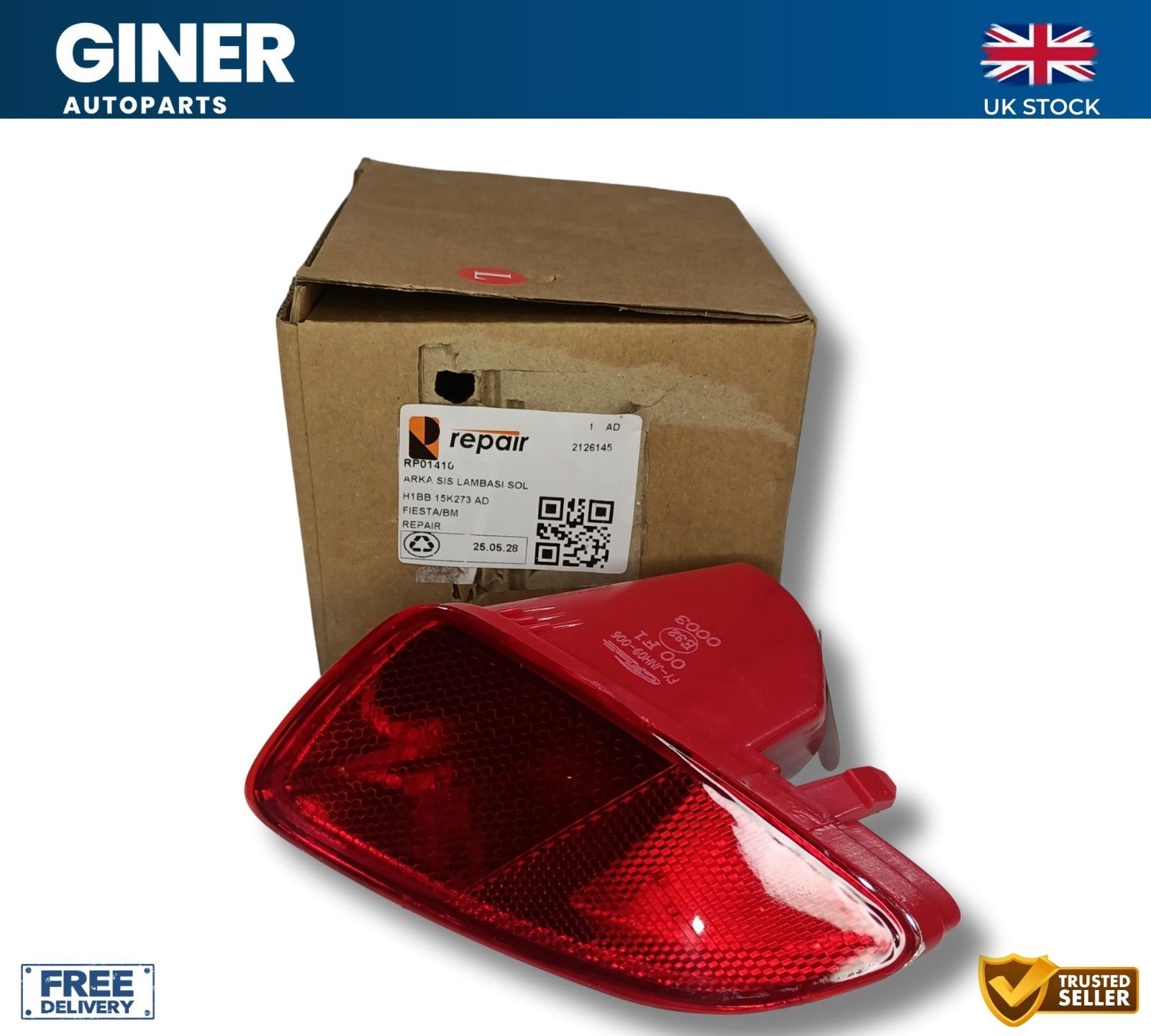 REPAIR Left Rear Fog Lamp L P21W For 2022 Ford Fiesta VII 0417-1121