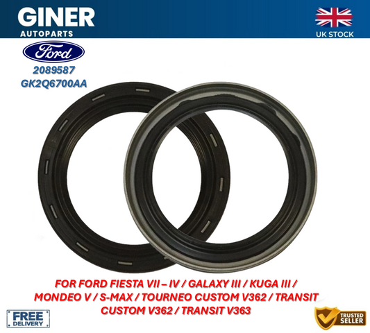 Genuine Ford Crankshaft Oil Seal TRANSIT CUSTOM V362 2.0D Front 2015 on 2089587