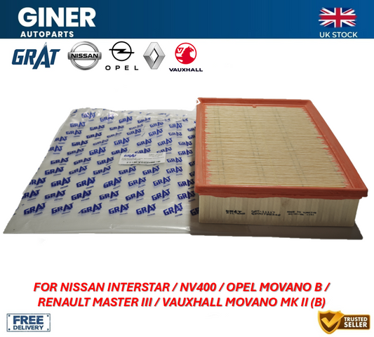 Air Filter For RENAULT MASTER Mk3 2.3D 2010 on 165465171R 7485145004 8200795348