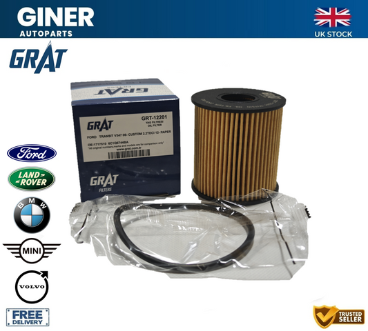GRAT Oil Filter For Ford BMW Mini Volvo Land Rover 1717510 11427557012 LR001247