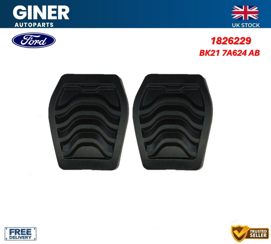 2x Brake Clutch Pedal Pads Pair For Ford Transit MK8 Courier Tourneo 1826229