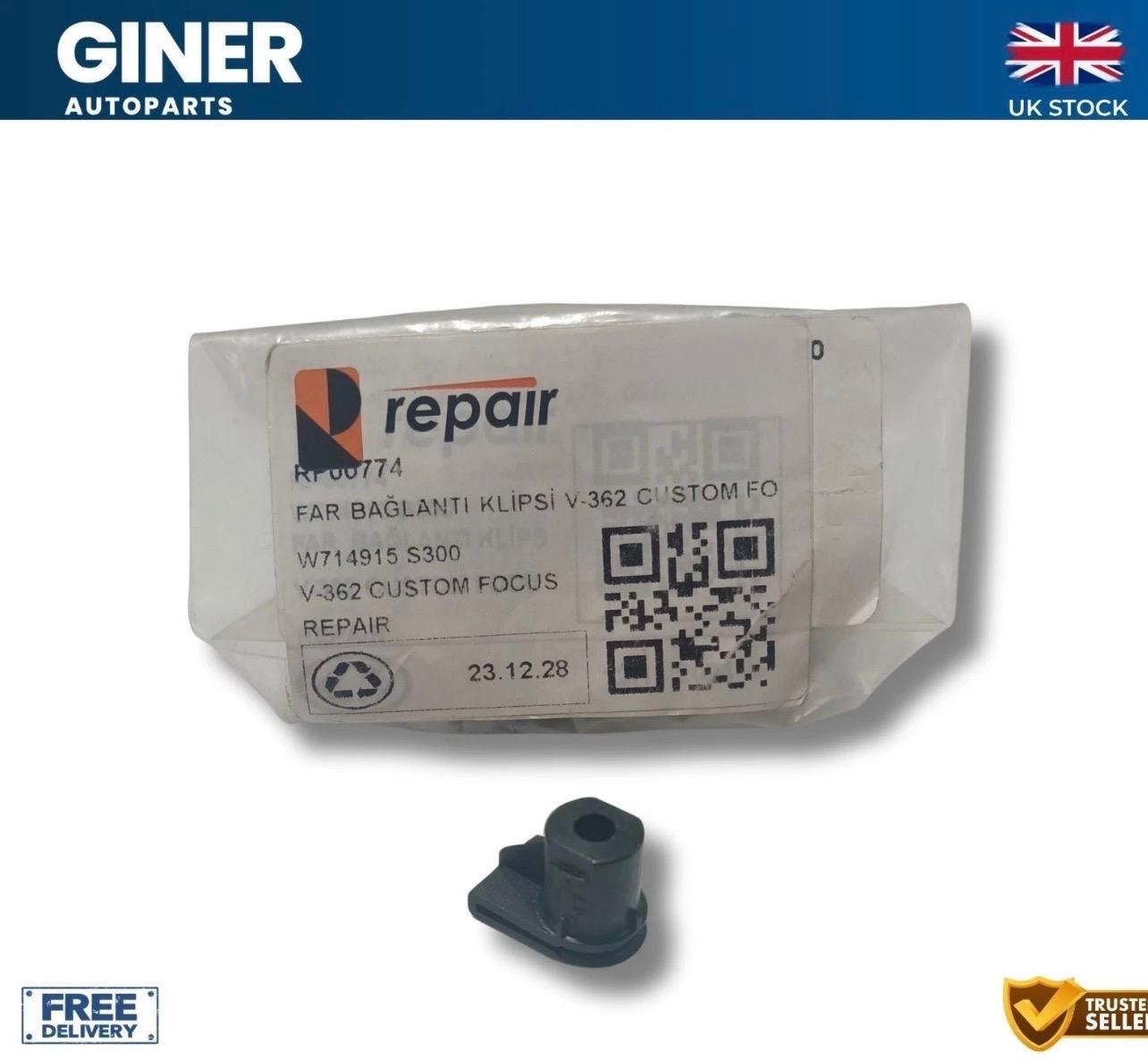 REPAIR Headlamp Nut Black Front For 2010+ONWARDS Ford C-Max 1681392